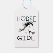 かわいい馬の女の子馬乗り馬の愛女性のカーボーイ ギフトタグ (裏面)