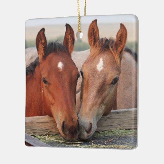 かわいい馬の子どもたち セラミックオーナメント (左)