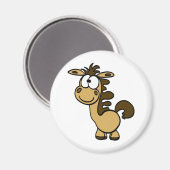 かわいい馬の漫画 マグネット (正面/裏面)