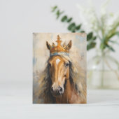 かわいい馬の王冠 ポストカード (スタンド正面)