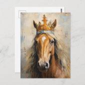 かわいい馬の王冠 ポストカード (正面/裏面)