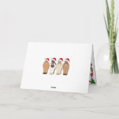 かわいい馬の群れハッピーホリデーズホースクリスマス シーズンカード (裏面)