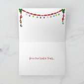 かわいい馬の群れハッピーホリデーズホースクリスマス シーズンカード (内部)