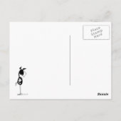 かわいい馬の群れ漫画ありがとう ポストカード (裏面)