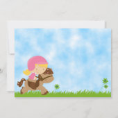 かわいい馬の誕生日招待状for Girls 招待状 (裏面)