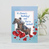 かわいい馬の飛躍招待状 招待状 (スタンド正面)