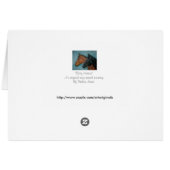 かわいい馬の黒いニワトリの馬 (裏面横)