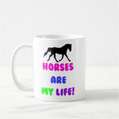 かわいい馬は私の生命マグです コーヒーマグカップ (左)