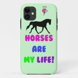かわいい馬は私の生命iPhone 5つのケースです iPhone 11 ケース