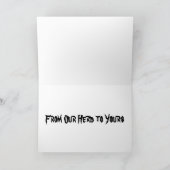 かわいい馬インコスチュームホリデーホースハロウィーン カード (内部)