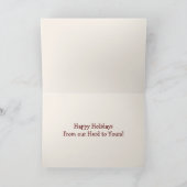 かわいい馬ハッピーホリデーズホースハートクリスマス シーズンカード (内部)