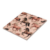 かわいい馬ピンクシームレス タイル (側面)