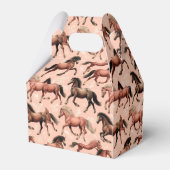 かわいい馬ピンクシームレス フェイバーボックス (裏面サイド)