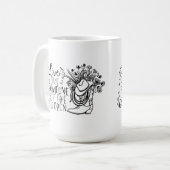 かわいい馬好きワードアートコーヒーマグ コーヒーマグカップ (正面左)