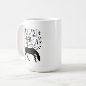 かわいい馬好きワードアート コーヒーマグカップ (正面左)