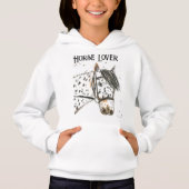 かわいい馬好き馬術女性のカーボーイ水彩色 (正面)