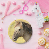 かわいい馬好き馬術馬の結婚式 ペーパープレート (パーティー)