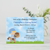 かわいい馬誕生日招待状forボーイズ 招待状 (スタンド正面)