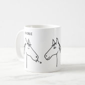 かわいい馬 オーダーメイド コーヒーマグカップ (正面左)