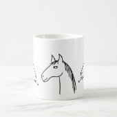 かわいい馬 オーダーメイド コーヒーマグカップ (中央)