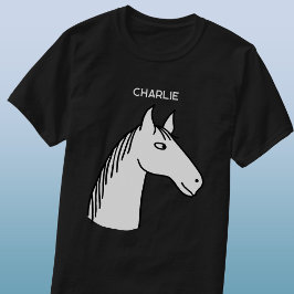 かわいい馬 オーダーメイド Tシャツ