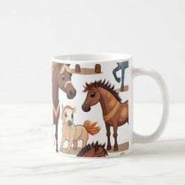 かわいい馬 コーヒーマグカップ