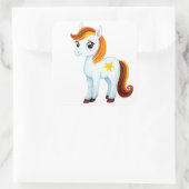 かわいい馬 スクエアシール (バッグ)