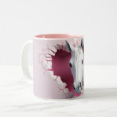 かわいい馬 ツートーンマグカップ (正面左)