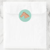 かわいい馬 ラウンドシール (バッグ)