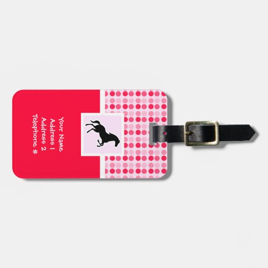 かわいい馬 ラゲッジタグ (正面横)