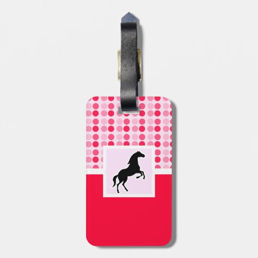 かわいい馬 ラゲッジタグ (裏面縦)