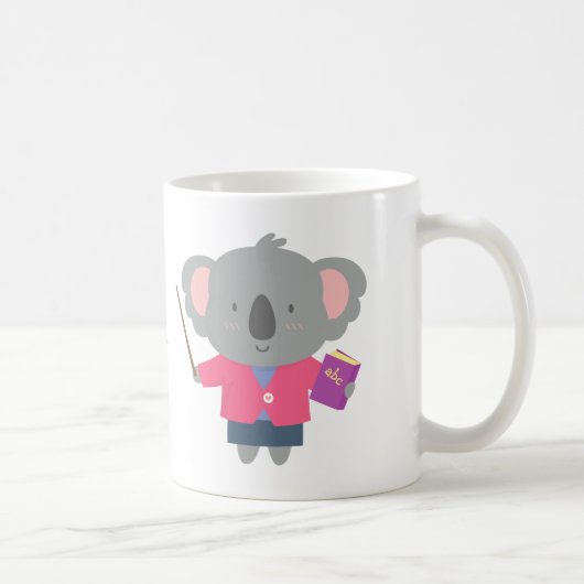 かわいい駄洒落のユーモアコアラの先生 コーヒーマグカップ (右)