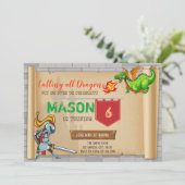 かわいい騎士パーティの招待状 招待状 (スタンド正面)