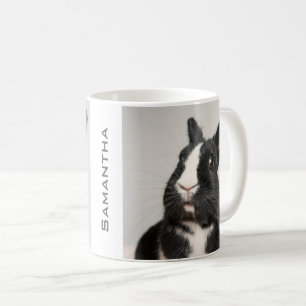 かわいい驚いたウサギパーソナライズされた コーヒーマグカップ