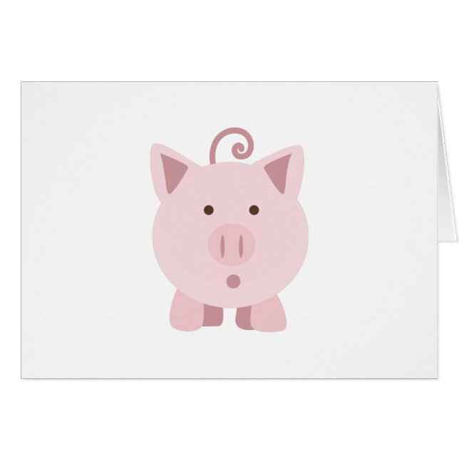 かわいい驚いた豚 (正面横)