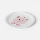 かわいい驚いた豚 ペーパープレート (アングル)