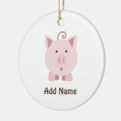 かわいい驚きの豚 セラミックオーナメント (左)