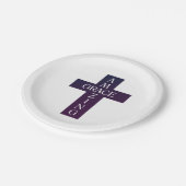 かわいい驚くべきグレースタイポグラフィとクロス | ペーパープレート (アングル)