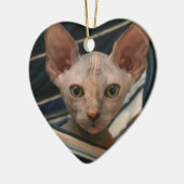 かわいい骨董品のsphynxの子ネコ セラミックオーナメント (左)