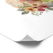 かわいい高地牛の牛手引き水色 ポスター (角)