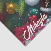 かわいい髭の竜とサンタハット 薄葉紙 (詳細)