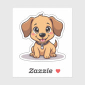 かわいい魅力的ダシュント、ビーミングスマイル、小 シール (シート)