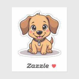 かわいい魅力的ダシュント、ビーミングスマイル、小 シール