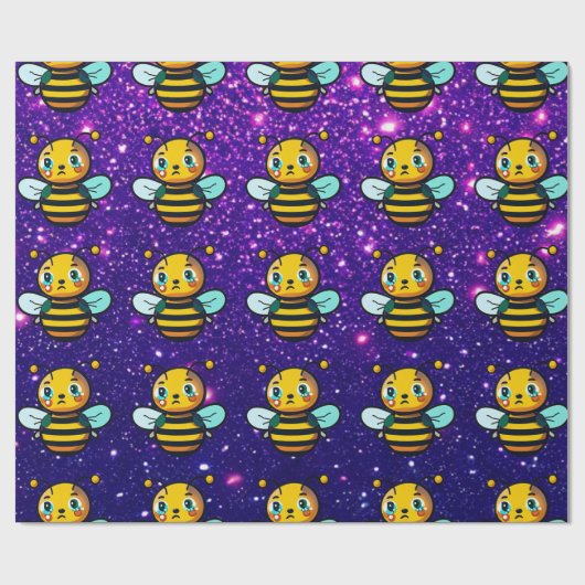 かわいい魅力的テーマインスパイアBee Cute ラッピングペーパー (フラット)
