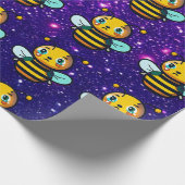 かわいい魅力的テーマインスパイアBee Cute ラッピングペーパー (角)
