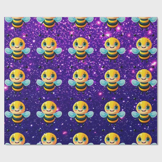 かわいい魅力的テーマインスパイアBee Cute ラッピングペーパー (フラット)