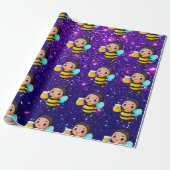 かわいい魅力的テーマインスパイアBee Cute ラッピングペーパー (アンロールド)