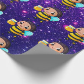 かわいい魅力的テーマインスパイアBee Cute ラッピングペーパー (角)