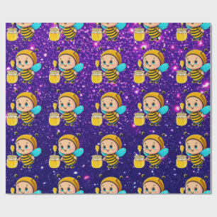 かわいい魅力的テーマインスパイアBee Cute ラッピングペーパー