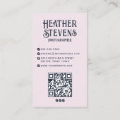 かわいい魅力的レトロカメラ写クール真者 名刺 (裏面)